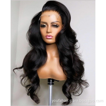 Indian Human Hair Pre Plucked Body Wave 5x5 Lace Frontal Wig 30Inch Virgin Hair Wigs 4x4 HD Lace Closure Wigs for Black Women